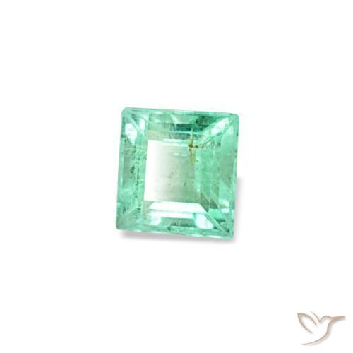 0.08캐럿 천연 쿨 에메랄드 그린 에메랄드, 스퀘어, 2.5×2.4 mm, VVS-VS