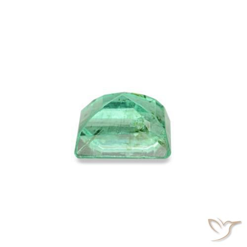 0.13캐럿 천연 일렉트릭 그린 에메랄드, 바게트, 3.2×2.4 mm, VS