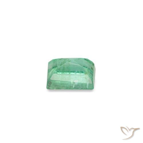 0.12캐럿 천연 일렉트릭 그린 에메랄드, 바게트, 3×2.7 mm, VS