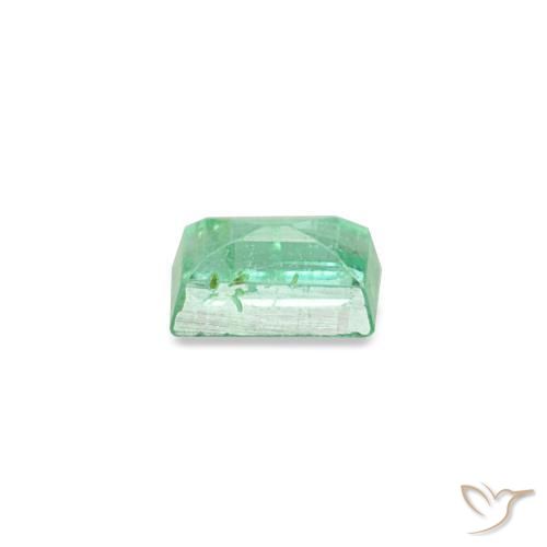 0.12캐럿 천연 미디엄 그린 에메랄드, 바게트, 3.4×2.4 mm, VS