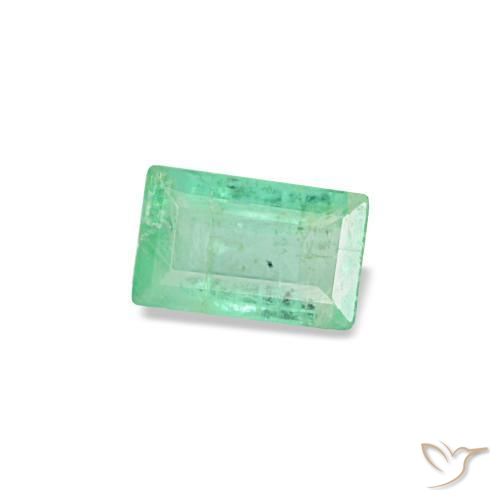 0.13캐럿 천연 밝은 그린 에메랄드, 바게트, 4×2.5 mm, VS-SI