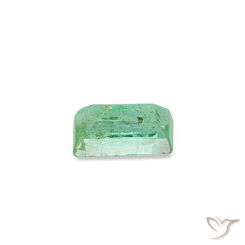 0.12캐럿 천연 밝은 그린 에메랄드, 바게트, 3.7×2.3 mm, VS-SI