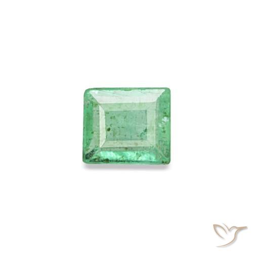 0.12캐럿 천연 밝은 그린 에메랄드, 바게트, 3×2.7 mm, SI