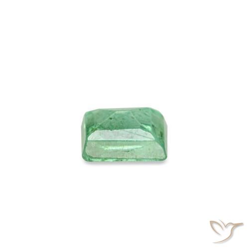 0.12캐럿 천연 밝은 그린 에메랄드, 바게트, 3×2.7 mm, SI