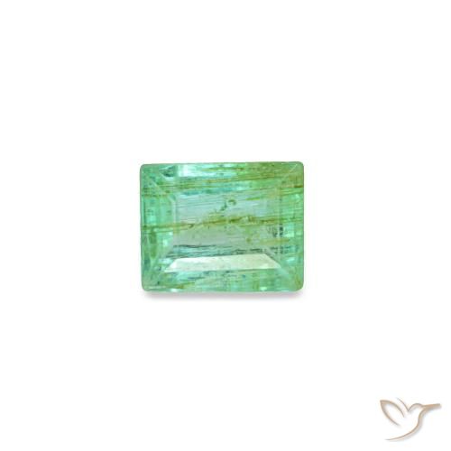 0.15캐럿 천연 밝은 그린 에메랄드, 바게트, 3.2×2.6 mm, SI
