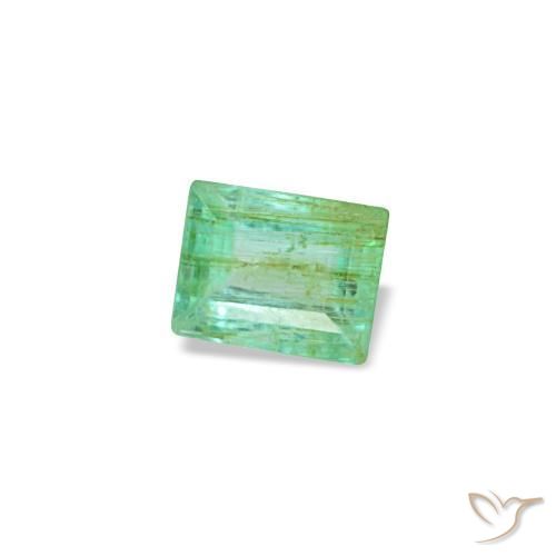 0.15캐럿 천연 밝은 그린 에메랄드, 바게트, 3.2×2.6 mm, SI