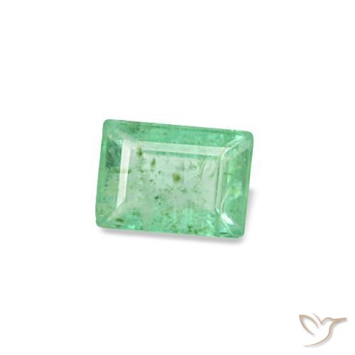 0.15캐럿 천연 피스타치오 그린 에메랄드, 바게트, 3.8×2.7 mm, SI