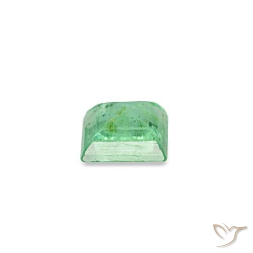 0.12캐럿 천연 밝은 그린 에메랄드, 바게트, 3×2.8 mm, VS-SI