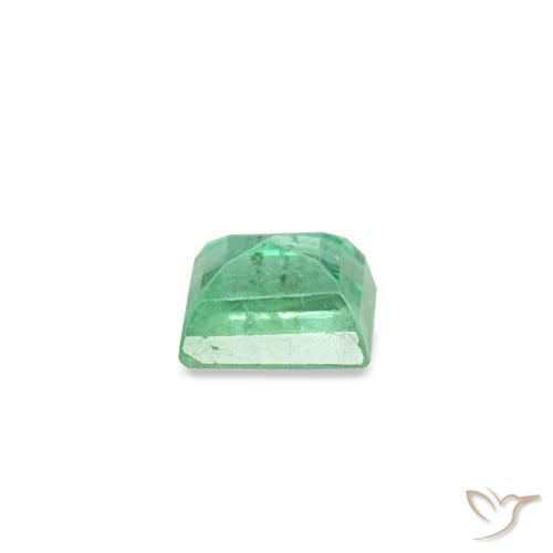 0.14캐럿 천연 밝은 그린 에메랄드, 바게트, 3.1×2.8 mm, VS-SI