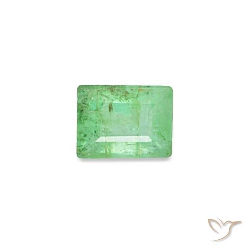 0.16캐럿 천연 피스타치오 그린 에메랄드, 바게트, 3.4×2.6 mm, SI