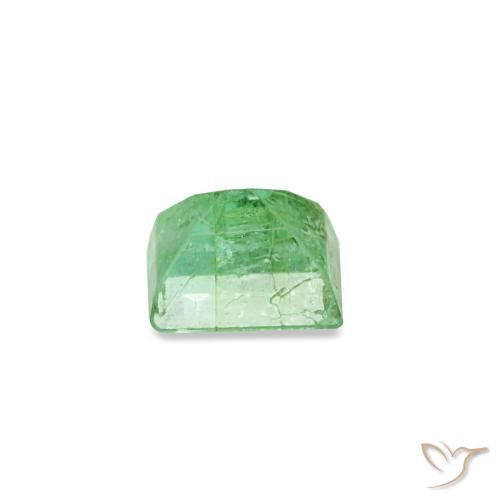 0.16캐럿 천연 피스타치오 그린 에메랄드, 바게트, 3.4×2.6 mm, SI