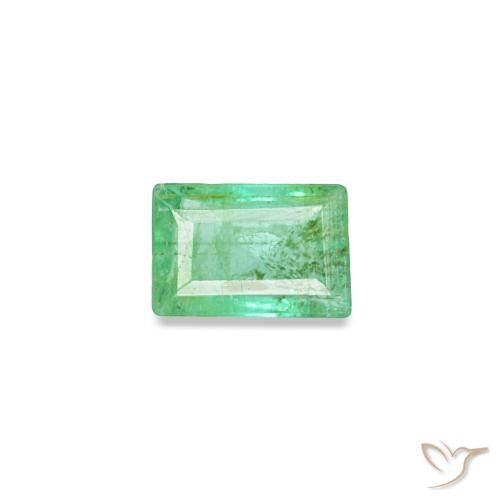 0.12캐럿 천연 피스타치오 그린 에메랄드, 바게트, 3.5×2.5 mm, SI