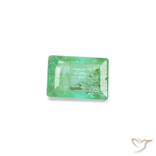 0.12캐럿 천연 피스타치오 그린 에메랄드, 바게트, 3.5×2.5 mm, SI