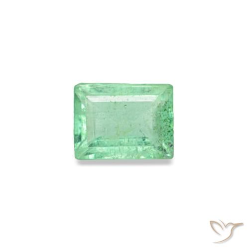 0.15캐럿 천연 피스타치오 그린 에메랄드, 바게트, 3.6×2.8 mm, SI
