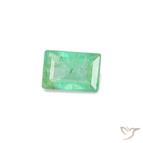 0.15캐럿 천연 밝은 그린 에메랄드, 바게트, 3.6×2.4 mm, SI