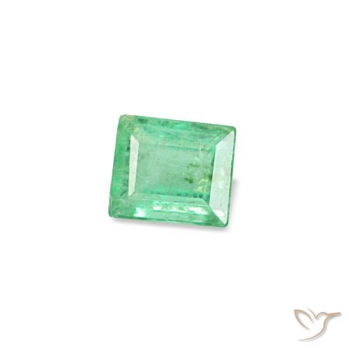 0.13캐럿 천연 밝은 그린 에메랄드, 바게트, 3×2.6 mm, SI