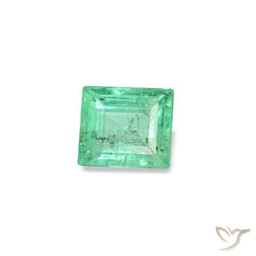 0.15캐럿 천연 밝은 그린 에메랄드, 바게트, 3.2×2.8 mm, SI