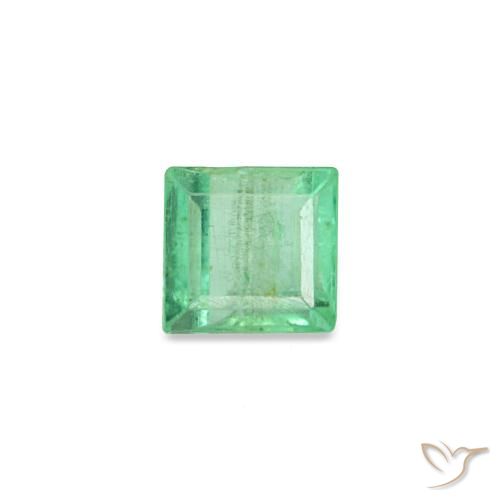 0.16캐럿 천연 피스타치오 그린 에메랄드, 바게트, 3.1×3 mm, SI