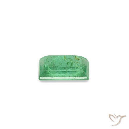 0.12캐럿 천연 라이트 그린 에메랄드, 바게트, 3.5×2.6 mm, SI