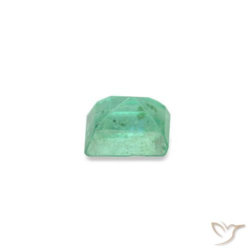 0.11캐럿 천연 블루 그린 에메랄드, 바게트, 2.9×2.4 mm, SI