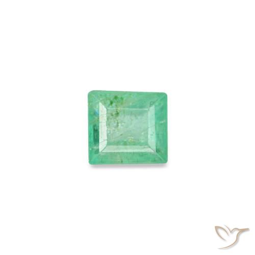 0.14캐럿 천연 미디엄 그린 에메랄드, 바게트, 2.7×2.6 mm, SI