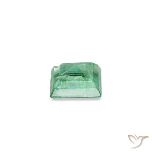 0.11캐럿 천연 밝은 그린 에메랄드, 바게트, 3×2.8 mm, SI