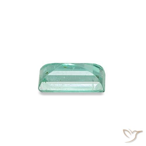 0.13캐럿 천연 푸르스름한 그린 에메랄드, 바게트, 4×2 mm, VS-SI