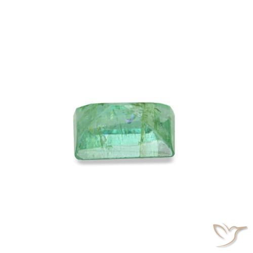 0.13캐럿 천연 민트 그린 에메랄드, 바게트, 3.6×2.5 mm, SI