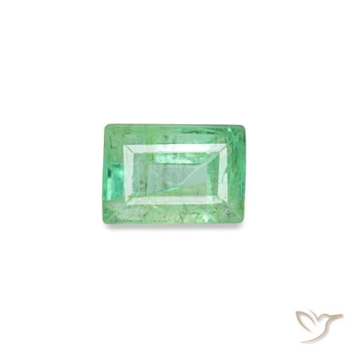 0.18캐럿 천연 토끼풀 그린 에메랄드, 바게트, 3.6×2.5 mm, VS-SI