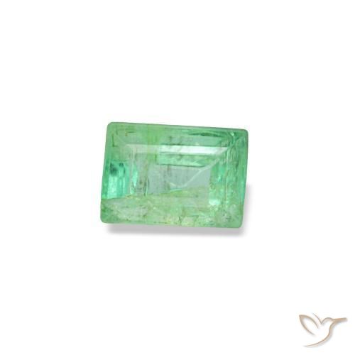 0.18캐럿 천연 토끼풀 그린 에메랄드, 바게트, 3.6×2.5 mm, VS-SI