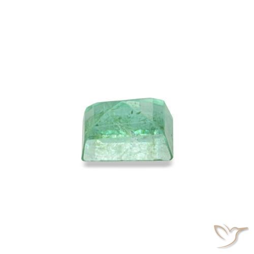 0.13캐럿 천연 라이트 그린 에메랄드, 바게트, 3.1×2.4 mm, SI