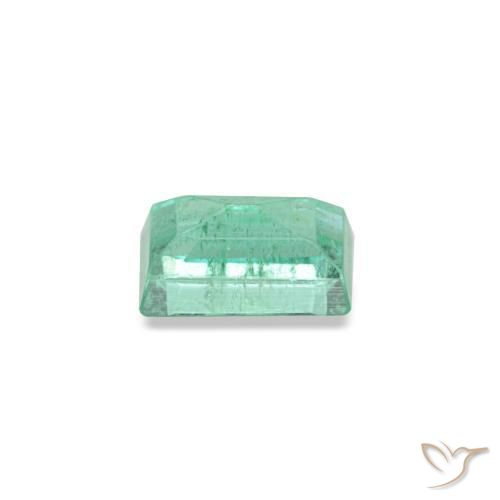0.16캐럿 천연 라이트 그린 에메랄드, 바게트, 3.8×2.5 mm, SI