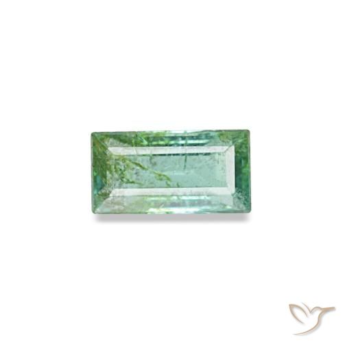 0.14캐럿 천연 미디엄 그린 에메랄드, 바게트, 4.1×2.2 mm, SI