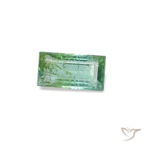 0.14캐럿 천연 미디엄 그린 에메랄드, 바게트, 4.1×2.2 mm, SI