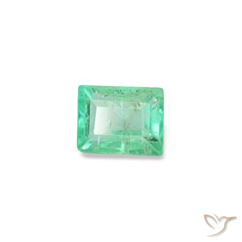 0.15캐럿 천연 쿨 그린 에메랄드, 바게트, 3.1×2.5 mm, VS-SI