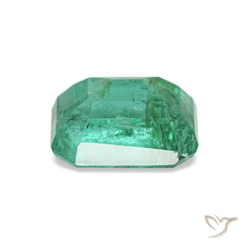 0.72캐럿 천연 미디엄 그린 에메랄드, 에메랄드 컷, 5.9×4.8 mm, VS