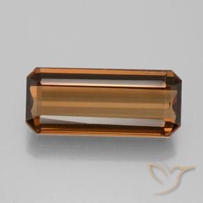 7.10ct 자연스러운 피칸 브라운 엔스타타이트, 에메랄드 컷, VS