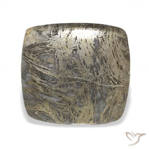 36.40ct 자연스러운 거무스름한 청동 Feather Pyrite, 방석, 불투명체