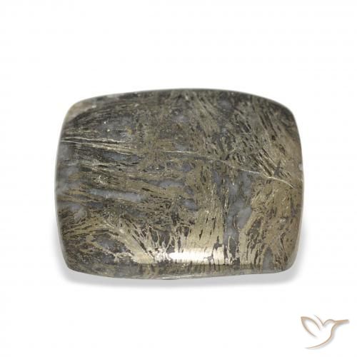 36.40캐럿 천연 거무스름한 청동 Feather Pyrite, 방석, 불투명체