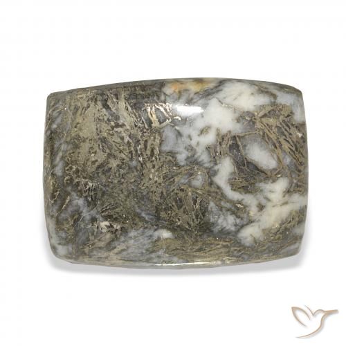 37.54ct 자연스러운 거무스름한 청동 Feather Pyrite, 방석, 불투명체