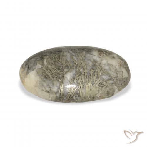 21.25캐럿 천연 다색 Feather Pyrite, 타원형, 불투명체