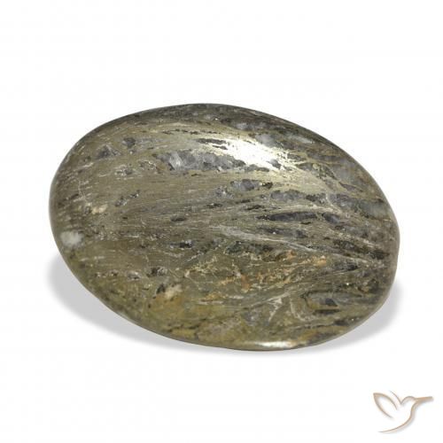 34.01캐럿 천연 다색 Feather Pyrite, 타원형, 불투명체