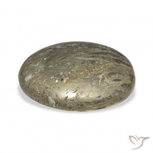 34.01캐럿 천연 다색 Feather Pyrite, 타원형, 불투명체