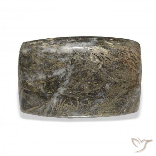 38.92ct 자연스러운 거무스름한 청동 Feather Pyrite, 방석, 불투명체