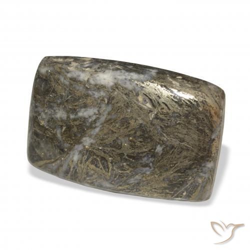 38.92캐럿 천연 거무스름한 청동 Feather Pyrite, 방석, 불투명체