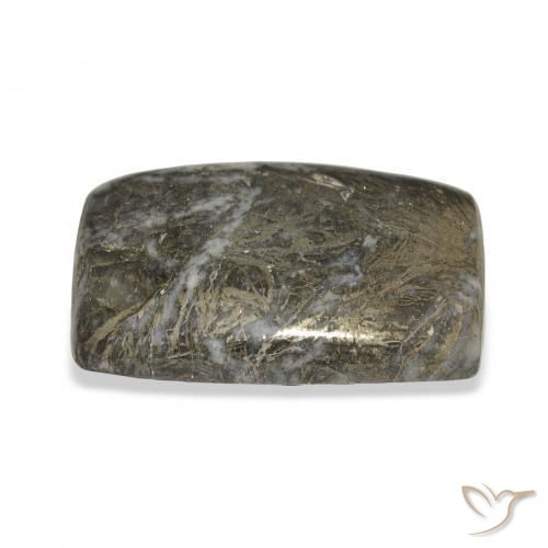 38.92캐럿 천연 거무스름한 청동 Feather Pyrite, 방석, 불투명체