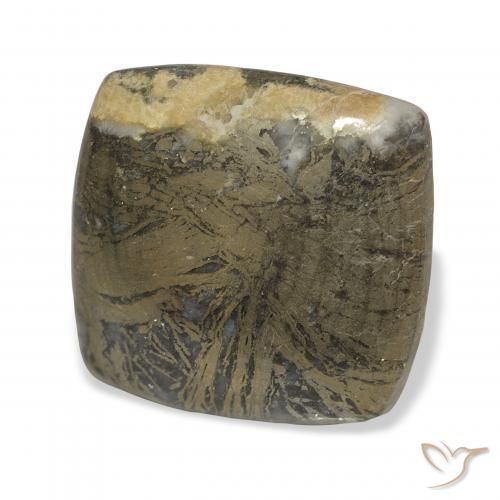 36.45캐럿 천연 거무스름한 청동 Feather Pyrite, 방석, 불투명체