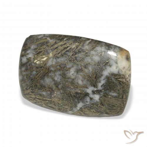 32.71캐럿 천연 브론즈 블랙 Feather Pyrite, 방석, 불투명체