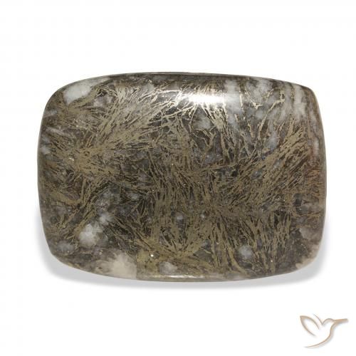30.63ct 자연스러운 다색 Feather Pyrite, 방석, 불투명체
