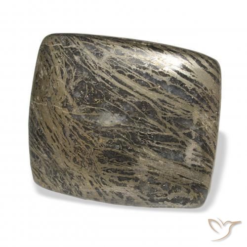 32.15캐럿 천연 다색 Feather Pyrite, 방석, 불투명체
